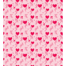 Silhouettes of Angel Heart Duvet Cover Set