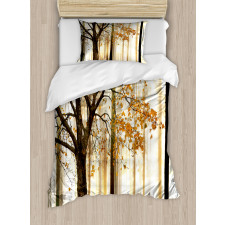 Tree in Abstract Woods Duvet Cover Set