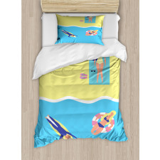 Summer Holiday People Duvet Cover Set