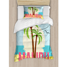 Malibu Sunset Ocean Duvet Cover Set