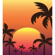 Sunset with Palms Art Duvet Cover Set