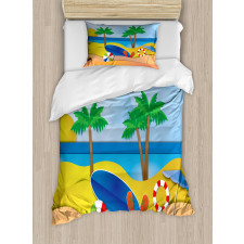 Paper Cut Art Seaside Duvet Cover Set