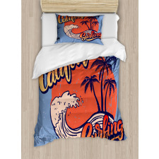 California Surfing Duvet Cover Set