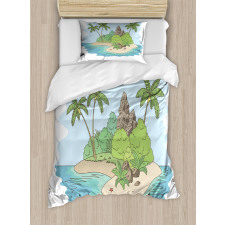 Island Doodle Botany Duvet Cover Set