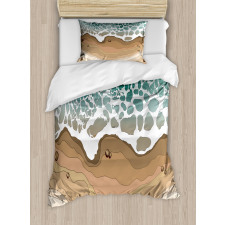 Foamy Sea Waves Bay Duvet Cover Set