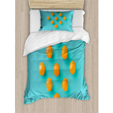 Modern Tangerine Art Duvet Cover Set