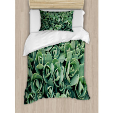 Macro Blooming Leaves Duvet Cover Set