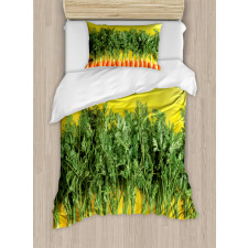 Carrots in a Row Art Duvet Cover Set