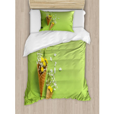 Flowers in Cones Duvet Cover Set