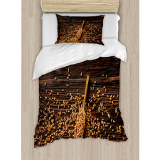 Scoop and Raw Wheat Duvet Cover Set