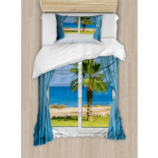 Shore Palm Tree Island Duvet Cover Set