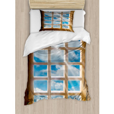 Window with Sunbeams Duvet Cover Set