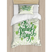 St Patrick's Day Swirls Art Duvet Cover Set