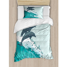 Sea Waves Sketch Art Duvet Cover Set