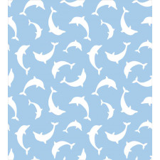 Pattern with Dolphins Duvet Cover Set