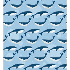 Cartoon Whale Nautical Duvet Cover Set