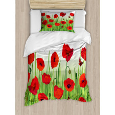 Butterfly Floral Design Duvet Cover Set