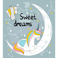 Unicorn on Crescent Duvet Cover Set