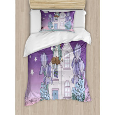 Nursery Dwarf Sits on House Duvet Cover Set