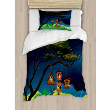 Fly Animals Nest Cartoon Duvet Cover Set