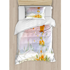 Floral Nest of Birds Duvet Cover Set