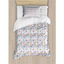 Colorful Nests Sketch Duvet Cover Set