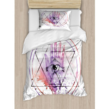 Watercolor All Seeing Eye Duvet Cover Set