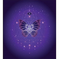 Galactic Butterfly Geometry Duvet Cover Set