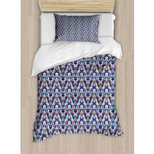 Abstract Folk Ornamental Motif Duvet Cover Set