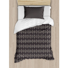 Rhombus in Earth Tones Duvet Cover Set