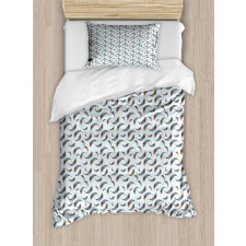 Repetitive Peacock Feathers Duvet Cover Set