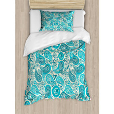 Paisley Blue Flowers Duvet Cover Set