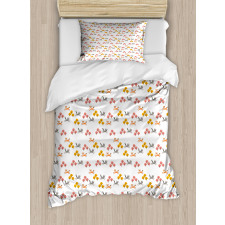 Little Raccoons and Foxes Duvet Cover Set