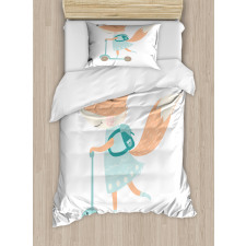Happy Animal and Bag on Scooter Duvet Cover Set