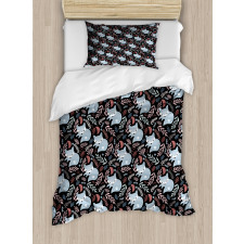 Sleeping Animal and Branches Duvet Cover Set