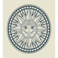 Retro Sun Compass Duvet Cover Set