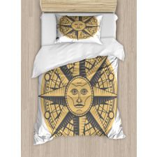 Sun Compass Art Duvet Cover Set