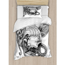 Abstract Octopus Duvet Cover Set