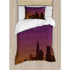 80's Skyline Duvet Cover Set