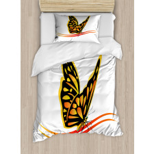 Delicate Spring Moth Art Duvet Cover Set