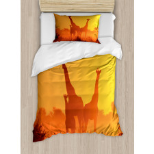 Sunset with Animals Duvet Cover Set