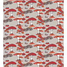 Jungle Fall Mushrooms Duvet Cover Set