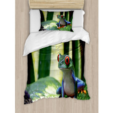 Exotic Vivid Animal on Leaf Duvet Cover Set