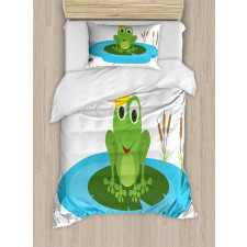 Prince Animal Big Leaf Pond Duvet Cover Set