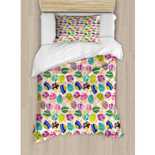 Doodle Mushroom Fairy Duvet Cover Set