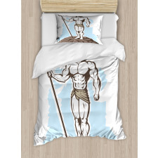 Greek Myth Man on a Rock Duvet Cover Set