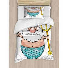 Funny Cartoon Angry King Duvet Cover Set