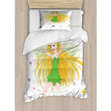 Spring Fairy Butterflies Duvet Cover Set