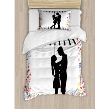 Young Romantic Couple Duvet Cover Set