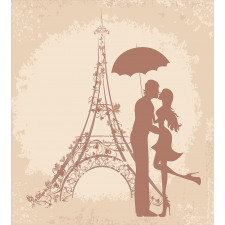 Couple Eiffel Tower Duvet Cover Set